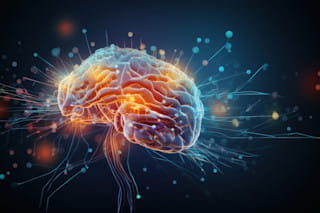 brain emitting light